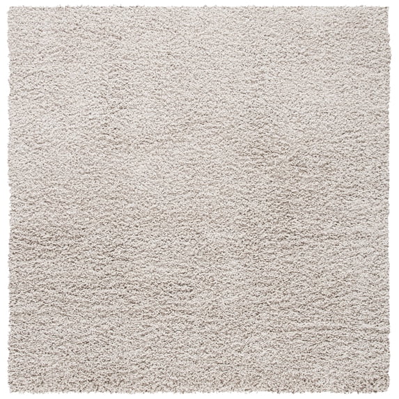 SAFAVIEH Venus Elijah Solid Plush Shag Area Rug, Taupe, 8' x 8' Square