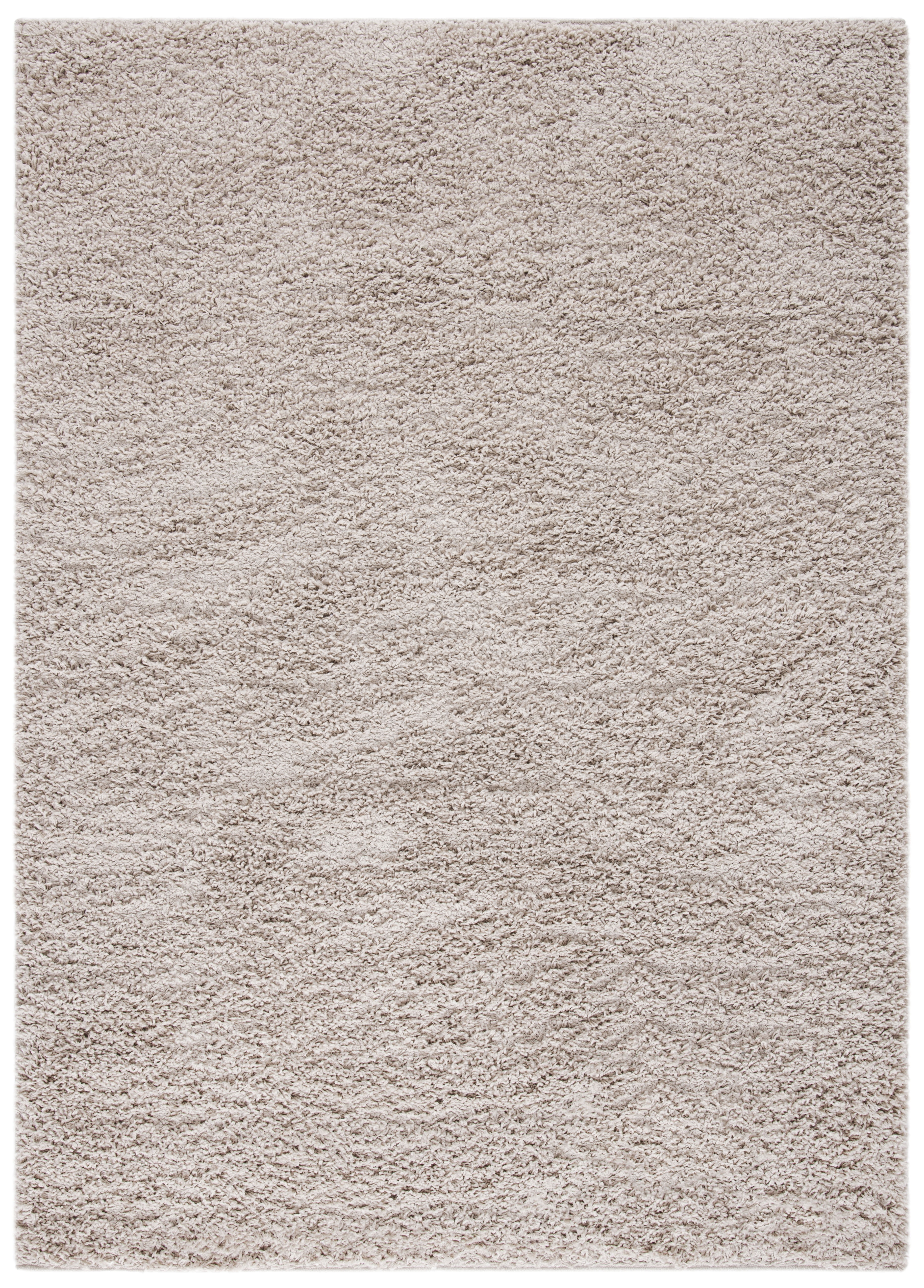 Taupe Hand-knotted Synthetic Shag Rug 9' x 12'