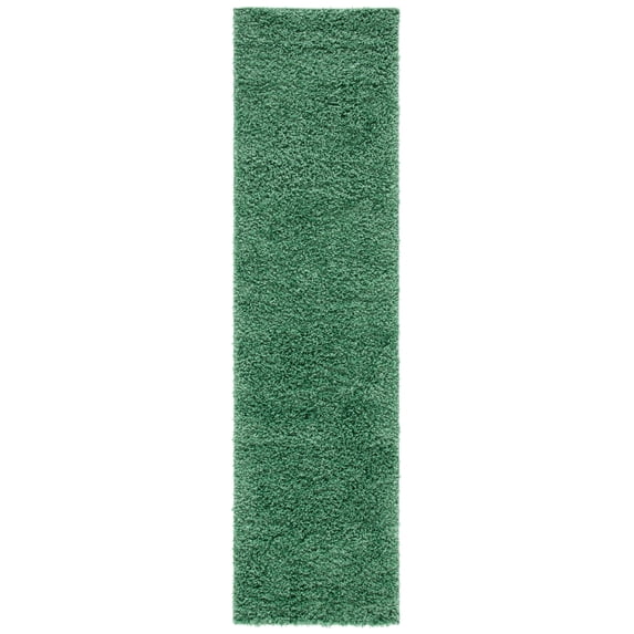 SAFAVIEH Venus Elijah Solid Plush Shag Runner, 2'2" x 8', Green