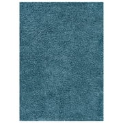 SAFAVIEH Venus Elijah Solid Plush Shag Runner Rug, Blue, 2'2" x 10'