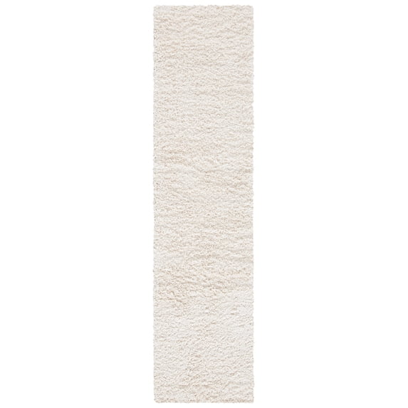 SAFAVIEH Venus Elijah Solid Plush Shag Runner Rug, Ivory, 2'2" x 10'