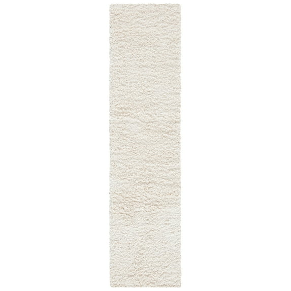 SAFAVIEH Venus Elijah Solid Plush Shag Runner Rug, Ivory, 2'2" x 8'