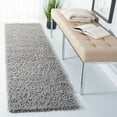 thumbnail image 1 of SAFAVIEH Venus Elijah Solid Plush Shag Runner Rug, Light Grey, 2'2" x 8', 1 of 6