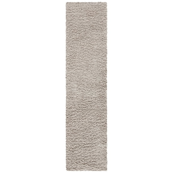 SAFAVIEH Venus Elijah Solid Plush Shag Runner Rug, Taupe, 2'2" x 10'