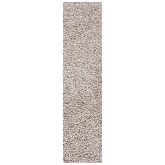 SAFAVIEH Venus Elijah Solid Plush Shag Runner Rug, Taupe, 2'2" x 12'