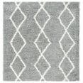 thumbnail image 1 of SAFAVIEH Venus Nanda Geometric Shag Area Rug, 6'7" x 6'7" Square, Grey/Ivory, 1 of 9