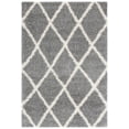 thumbnail image 1 of SAFAVIEH Venus Quincy Geometric Trellis Shag Area Rug, 8' x 10', Grey/Ivory, 1 of 9