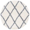 thumbnail image 1 of SAFAVIEH Venus Quincy Geometric Trellis Shag Area Rug, Ivory/Grey, 6'7" x 6'7" Round, 1 of 5