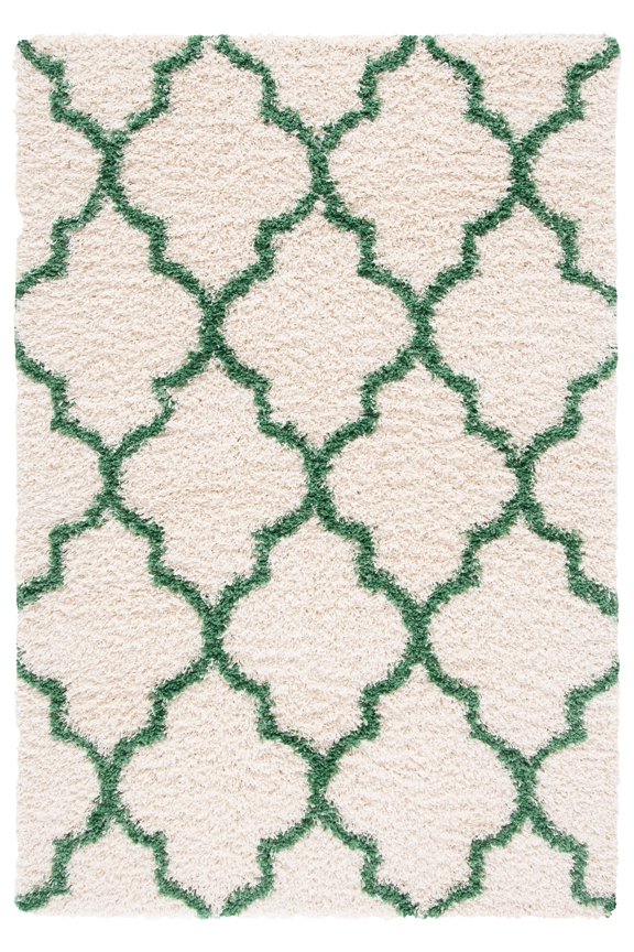 Venus Shag Waverly Trellis Area Rug, Ivory/Green, 8' x 10'