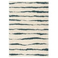 thumbnail image 1 of SAFAVIEH Venus Sophie Striped Shag Area Rug, Turquoise/Ivory, 4' x 6', 1 of 8