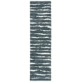 thumbnail image 1 of SAFAVIEH Venus Sophie Striped Shag Runner, 2'2" x 8', Dark Grey/Ivory, 1 of 9