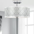thumbnail image 1 of SAFAVIEH Vera 3-Light Chain-Link 15 in. Dia. Flush Mount, Chrome, 1 of 6