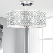 SAFAVIEH Vera 3-Light Chain-Link 15 in. Dia. Flush Mount, Chrome