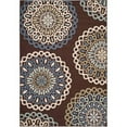 thumbnail image 1 of SAFAVIEH Veranda Axum Geometric Indoor/Outdoor Area Rug, 6'7" x 9'6", Chocolate/Blue, 1 of 3