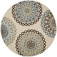 thumbnail image 1 of SAFAVIEH Veranda Axum Geometric Indoor/Outdoor Area Rug, Cream/Blue, 8' x 8' Round, 1 of 6