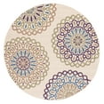 thumbnail image 1 of SAFAVIEH Veranda Axum Geometric Indoor/Outdoor Area Rug, Cream/Green, 6'7" x 6'7" Round, 1 of 6