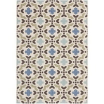 SAFAVIEH Veranda Branson Geometric Indoor/Outdoor Area Rug, 8' x 11'2", Cream/Aqua