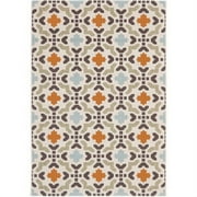SAFAVIEH Veranda Branson Geometric Indoor/Outdoor Area Rug, 8' x 11'2", Cream/Terracotta