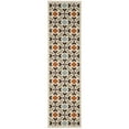 thumbnail image 1 of SAFAVIEH Veranda Branson Geometric Indoor/Outdoor Runner Rug, Cream/Terracotta, 2'3" x 12', 1 of 10