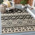 thumbnail image 1 of SAFAVIEH Veranda Dogon Southwestern Indoor/Outdoor Area Rug, 5'3" x 7'7", Black/Beige, 1 of 6