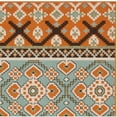 thumbnail image 1 of SAFAVIEH Veranda Dogon Southwestern Indoor/Outdoor Area Rug, 5'3" x 7'7", Green/Terracotta, 1 of 9