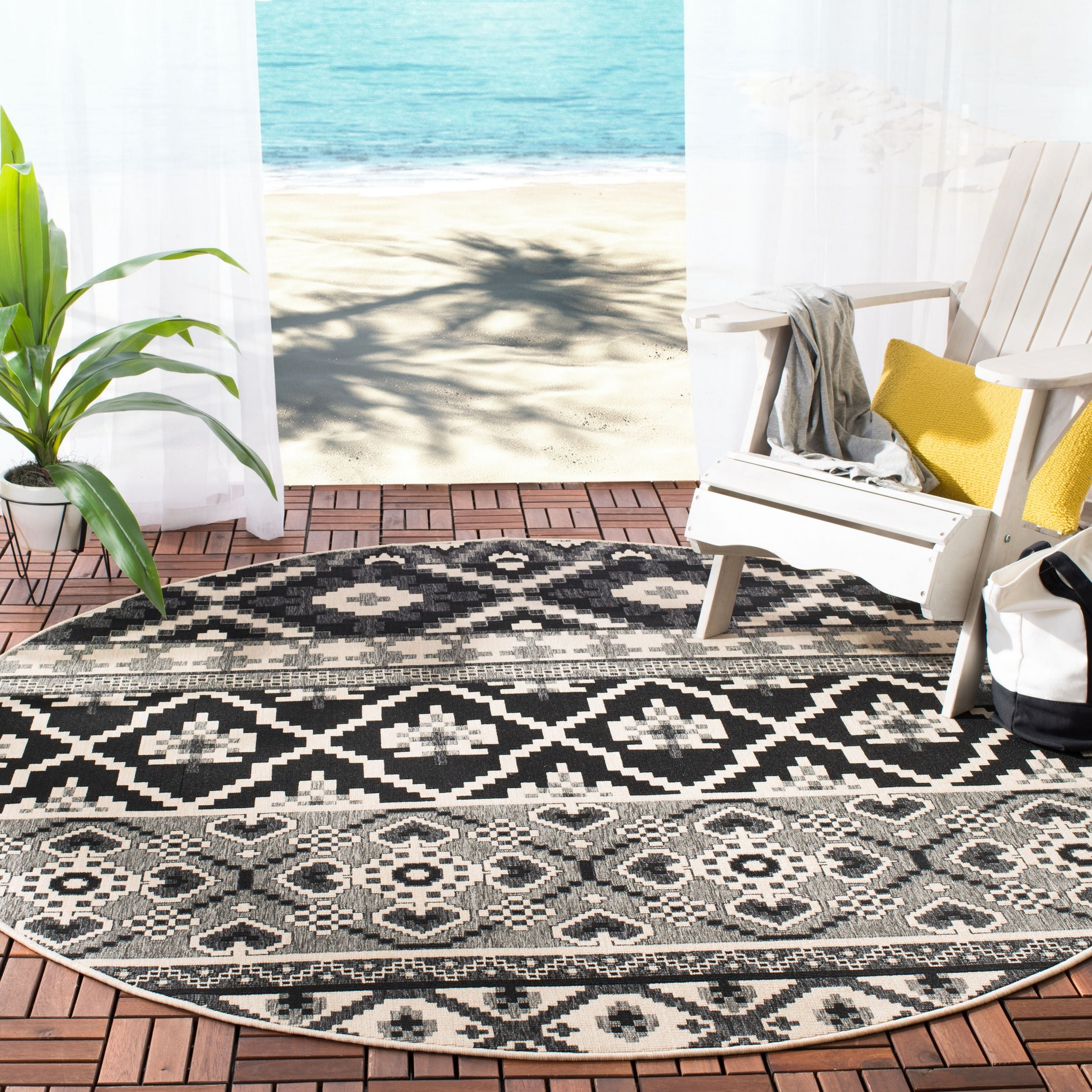 SAFAVIEH Veranda Dogon Southwestern Indoor/Outdoor Area Rug, 6'7