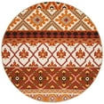 thumbnail image 1 of SAFAVIEH Veranda Dogon Southwestern Indoor/Outdoor Area Rug, 6'7" x 6'7" Round, Red/Beige, 1 of 7