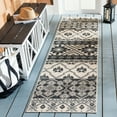 thumbnail image 1 of SAFAVIEH Veranda Dogon Southwestern Indoor/Outdoor Runner Rug, 2'3" x 10', Beige/Grey, 1 of 5