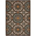thumbnail image 1 of SAFAVIEH Veranda Durga Geometric Indoor/Outdoor Area Rug, 4' x 5'7", Chocolate/Aqua, 1 of 6