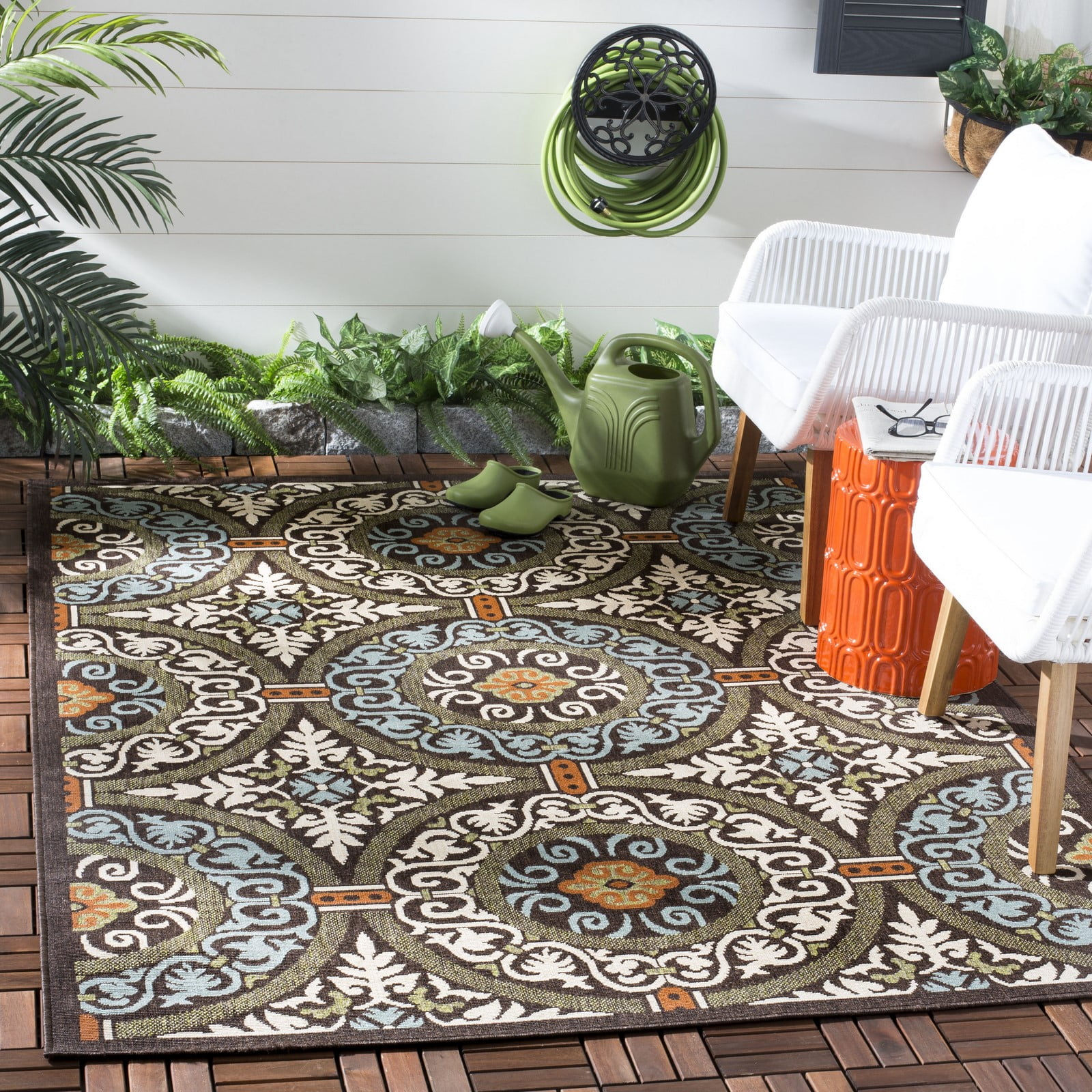 Durga Rugs SAFAVIEH Veranda Durga Geometric Indoor/Outdoor Area Rug, 9' x 12 ...