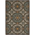 thumbnail image 1 of SAFAVIEH Veranda Durga Geometric Indoor/Outdoor Area Rug, Chocolate/Aqua, 3' x 3' Square, 1 of 6