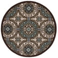 thumbnail image 1 of SAFAVIEH Veranda Durga Geometric Indoor/Outdoor Area Rug, Chocolate/Cream, 3' x 3' Round, 1 of 5