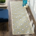 thumbnail image 1 of SAFAVIEH Veranda Jantar Geometric Indoor/Outdoor Runner Rug, 2'3" x 8', Cream/Green, 1 of 5