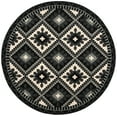 thumbnail image 1 of SAFAVIEH Veranda Johann Geometric Indoor/Outdoor Area Rug, Black/Beige, 5'3" x 5'3" Round, 1 of 6