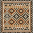 thumbnail image 1 of SAFAVIEH Veranda Johann Geometric Indoor/Outdoor Area Rug, Green/Terracotta, 8' x 8' Square, 1 of 9