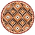 thumbnail image 1 of SAFAVIEH Veranda Johann Geometric Indoor/Outdoor Area Rug, Rust/Red, 5'3" x 5'3" Round, 1 of 6