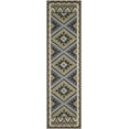 thumbnail image 1 of SAFAVIEH Veranda Johann Geometric Indoor/Outdoor Runner Rug, Green/Chocolate, 2'3" x 10', 1 of 6