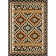 SAFAVIEH Veranda Johann Southwestern Indoor/Outdoor Area Rug, 5'3" x 7'7", Green/Terracotta