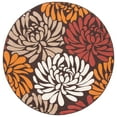 thumbnail image 1 of SAFAVIEH Veranda Kandy Floral Indoor/Outdoor Area Rug, Chocolate/Terracotta, 6'7" x 6'7" Round, 1 of 7