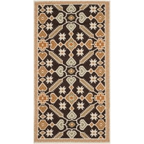 SAFAVIEH Veranda Leptis Geometric Indoor/Outdoor Area Rug, 2'7" x 5', Chocolate/Terracotta