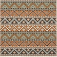 thumbnail image 1 of SAFAVIEH Veranda Luwig Geometric Indoor/Outdoor Area Rug, Terracotta/Chocolate, 5'3" x 5'3" Square, 1 of 7