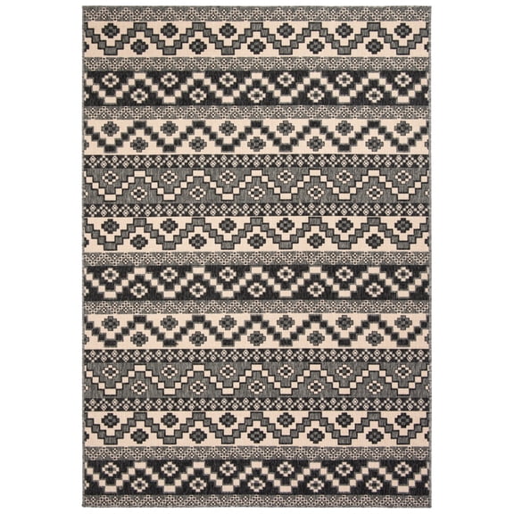 SAFAVIEH Veranda Luwig Southwestern Indoor/Outdoor Area Rug, 8' x 11', Grey/Beige
