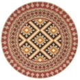 thumbnail image 1 of SAFAVIEH Veranda Magna Geometric Indoor/Outdoor Area Rug, Red/Natural, 8' x 8' Round, 1 of 6