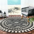 thumbnail image 1 of SAFAVIEH Veranda Magna Southwestern Indoor/Outdoor Area Rug, 3' x 3' Round, Black/Cream, 1 of 7