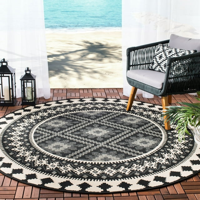 SAFAVIEH Veranda Magna Southwestern Indoor/Outdoor Area Rug, 3' x 3 ...