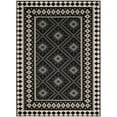 thumbnail image 1 of SAFAVIEH Veranda Magna Southwestern Indoor/Outdoor Area Rug, 5'3" x 5'3" Round, Black/Cream, 1 of 7