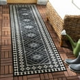 thumbnail image 1 of SAFAVIEH Veranda Magna Southwestern Indoor/Outdoor Runner Rug, 2'3" x 10', Black/Cream, 1 of 8