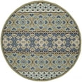 thumbnail image 1 of SAFAVIEH Veranda Moriah Geometric Indoor/Outdoor Area Rug, Green/Blue, 3' x 3' Round, 1 of 10