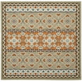 thumbnail image 1 of SAFAVIEH Veranda Moriah Geometric Indoor/Outdoor Area Rug, Green/Terracotta, 5'3" x 5'3" Square, 1 of 6