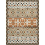 SAFAVIEH Veranda Moriah Southwestern Indoor/Outdoor Area Rug, 2'7" x 5', Green/Terracotta